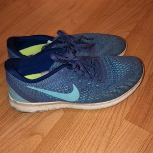 Blue Nike sneakers